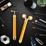 2-IN-1 Electric Face Massager 24k Golden Facial Massager - Image 3